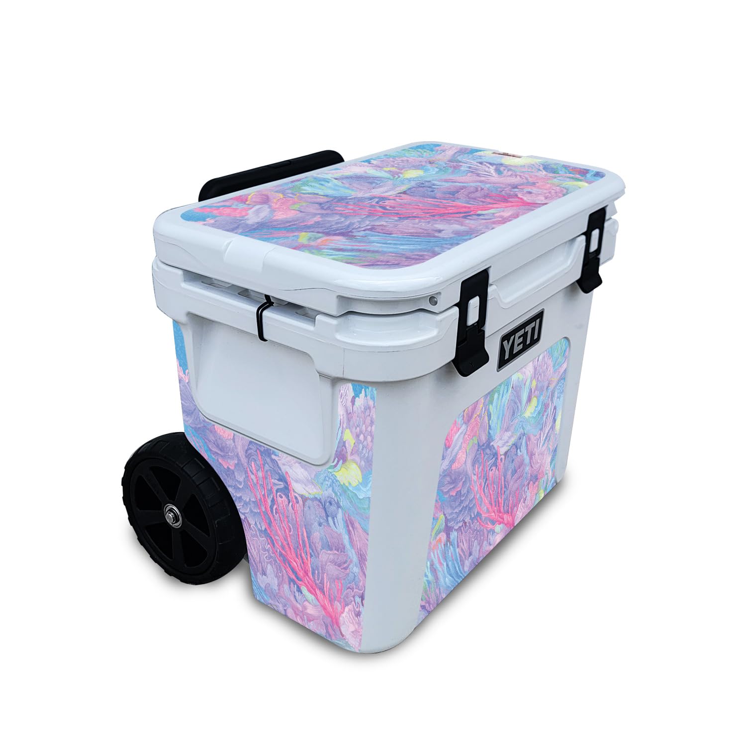 Glossy Glitter Skin Compatible with Yeti Roadie 32 Wheeled Cooler - Dreamy Reef - Premium 3M Vinyl Protective Wrap Decal Cover - Easy to Apply | Crafted in The USA by MightySkins