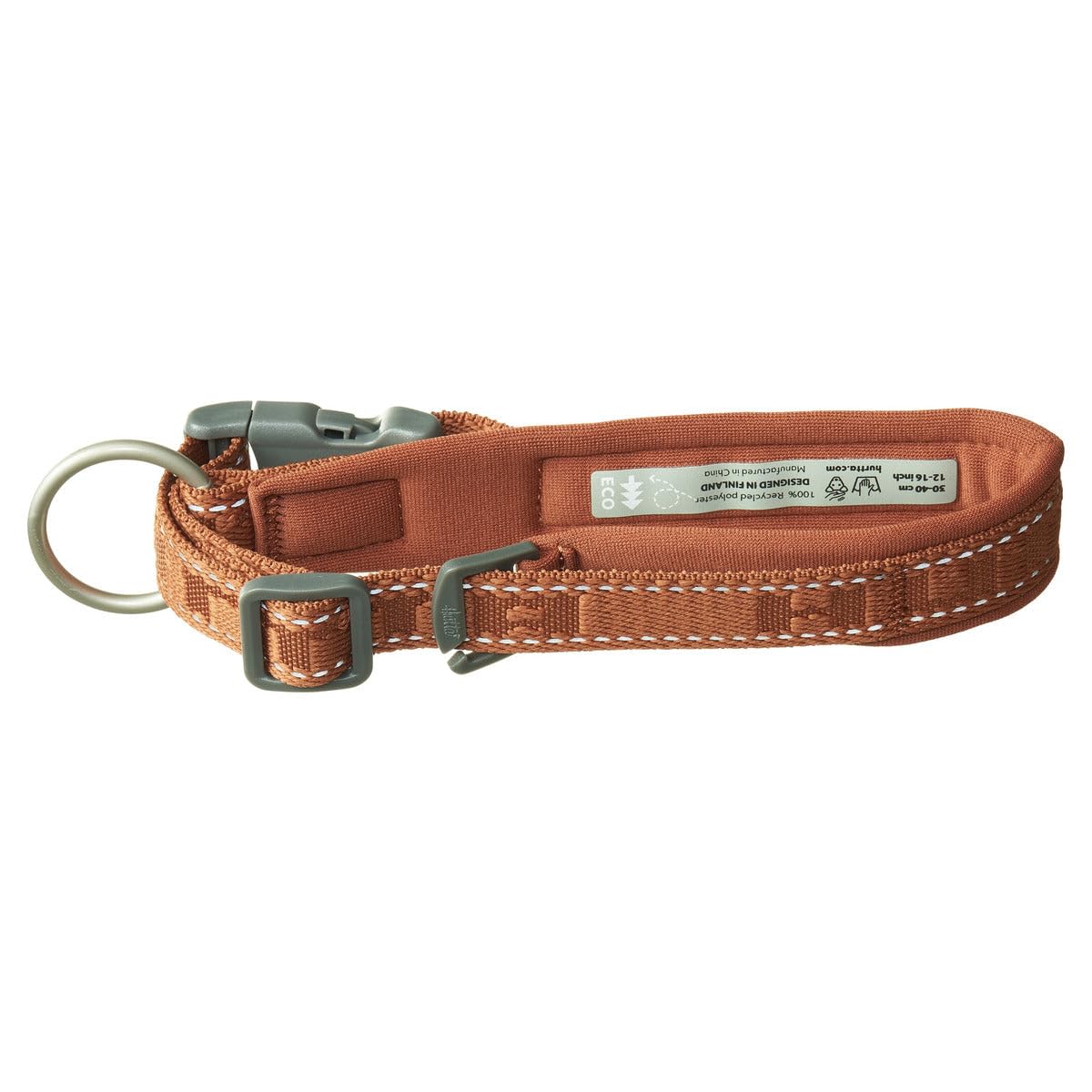 Hurtta Collare per cani casual ECO sostenibile (30-40 cm, Raven)