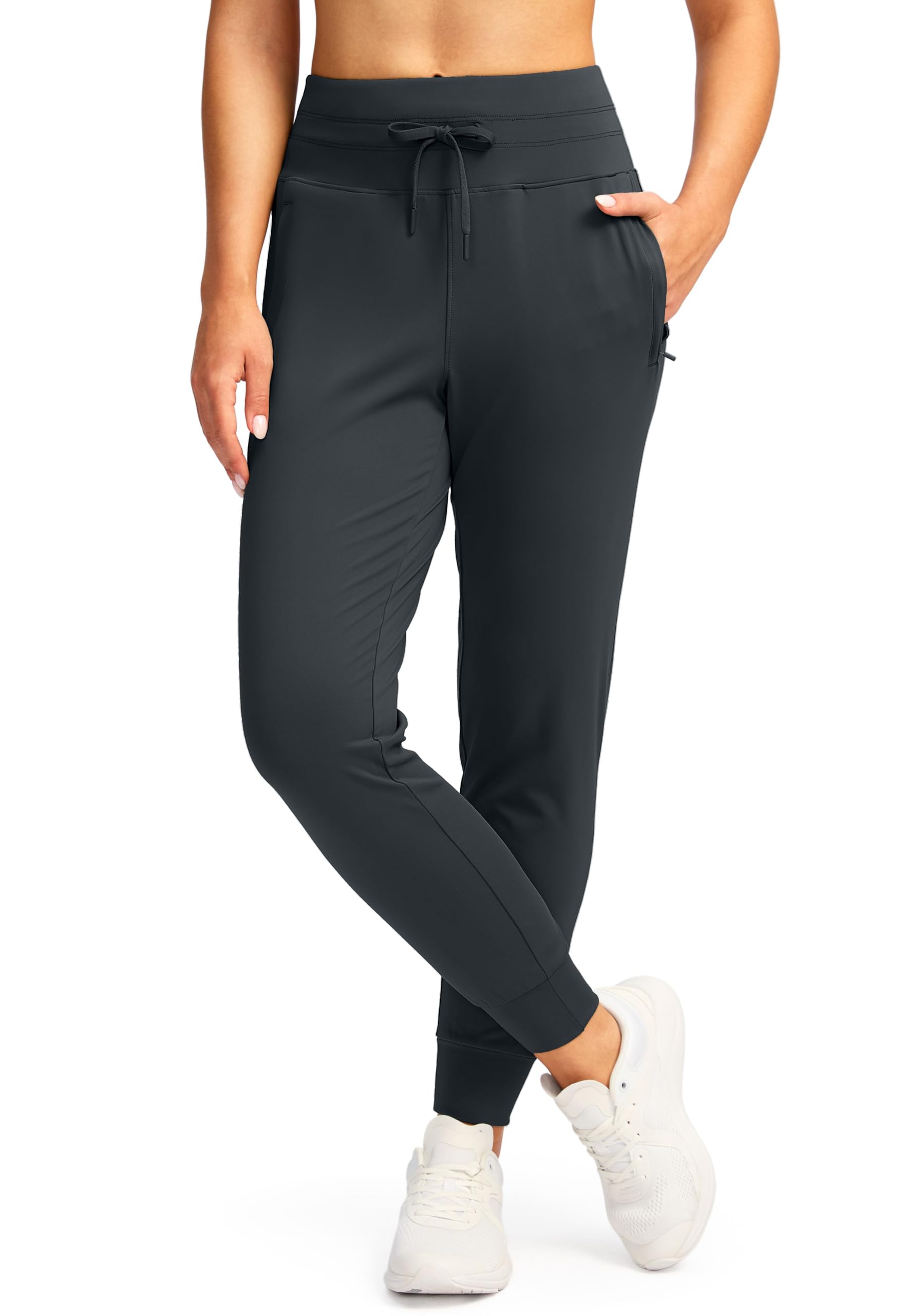 Women's Joggers Pants with Zip Pockets Athletic Sweatpants