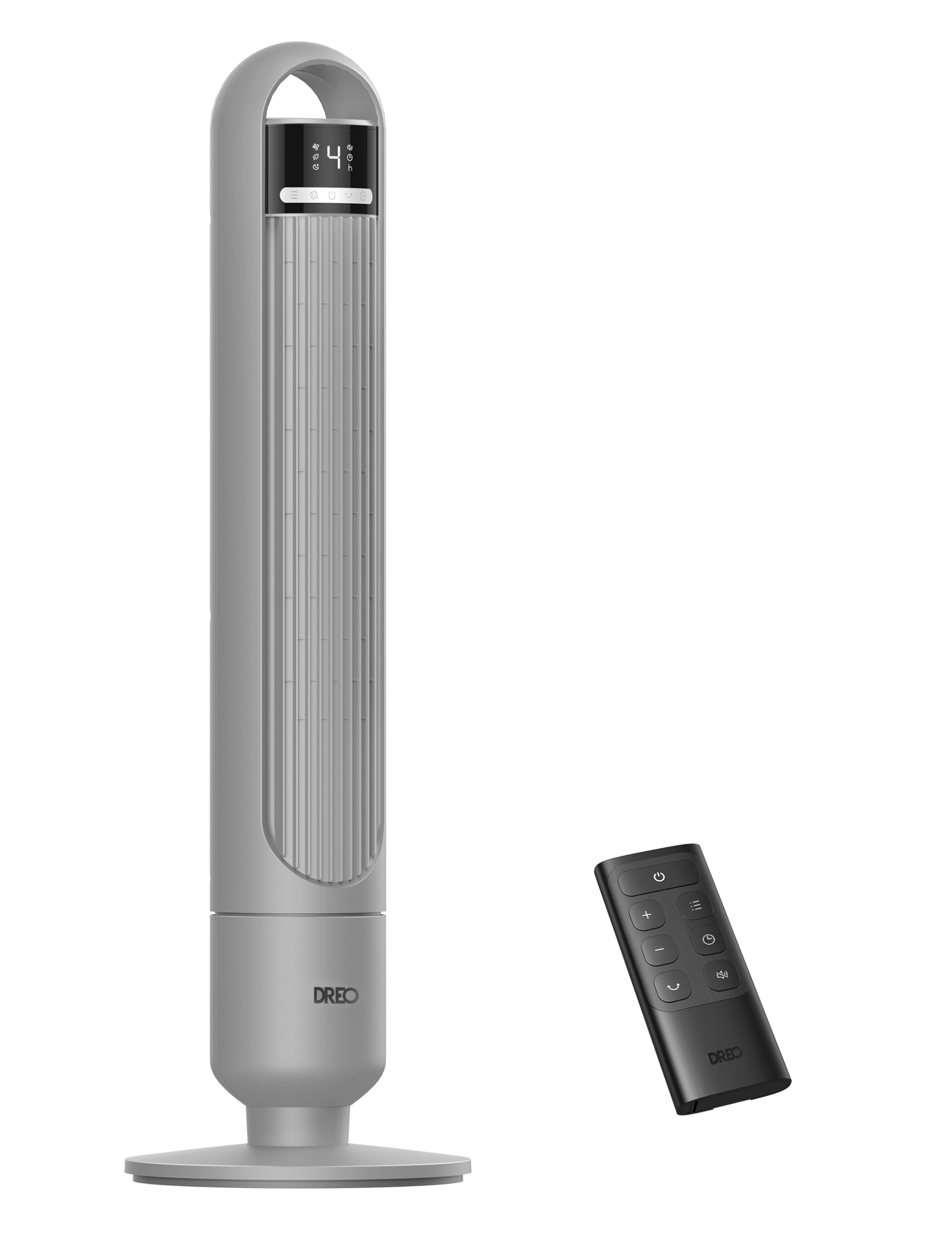 Dreo - Ventilatore a torre per camera da letto, 4 velocità, 3 modalità di ventilatore da terra per camera con oscillazione di 90° di larghezza, 28dB silenzioso per dormire, velocità di 7,6 m/s
