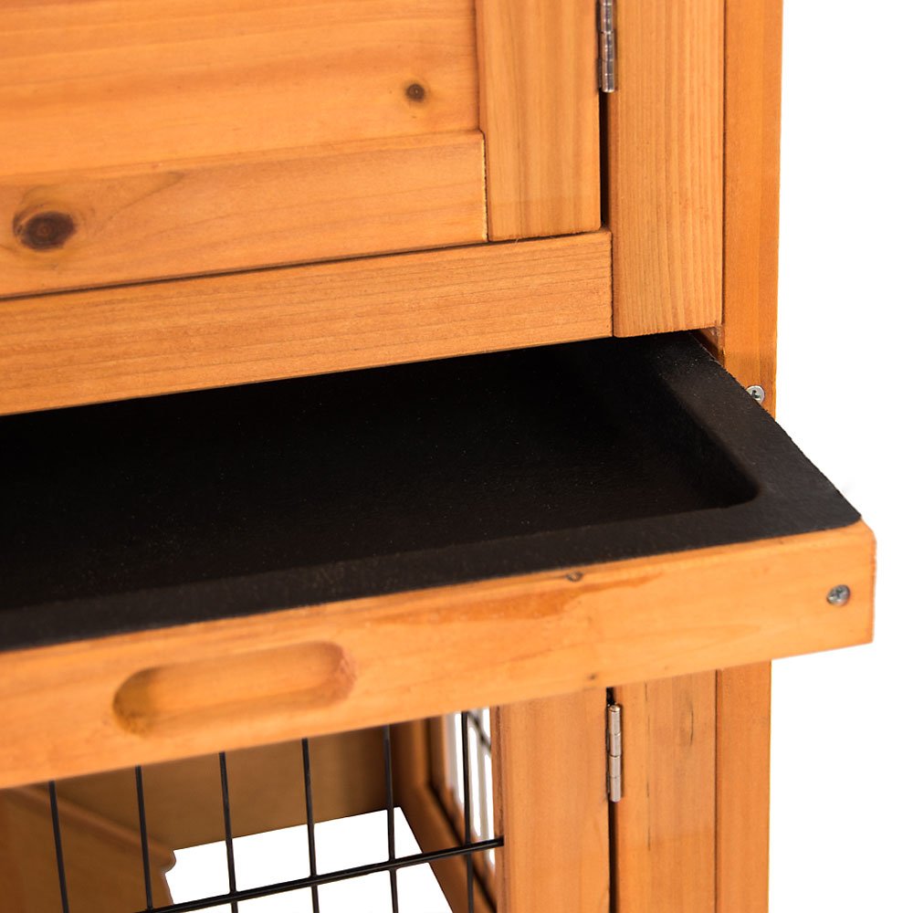 Home Discount Jaula de Madera para Mascotas, 2 Pisos, Bandeja Deslizante