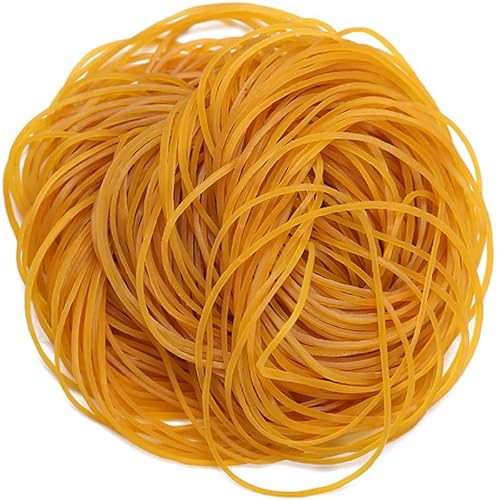 AIWOQI Rubber Bands 300Pcs 4.8inch Big Elastic Rubber Bands fortrash cans yellow for office supplies File Folders Litter Box (4 4/5