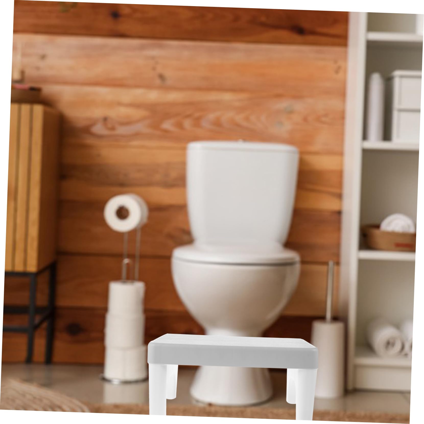HAPINARY Bathroom Stool for Pooping Toilet Cubicle Legs Potty Training Stool Humanized Design