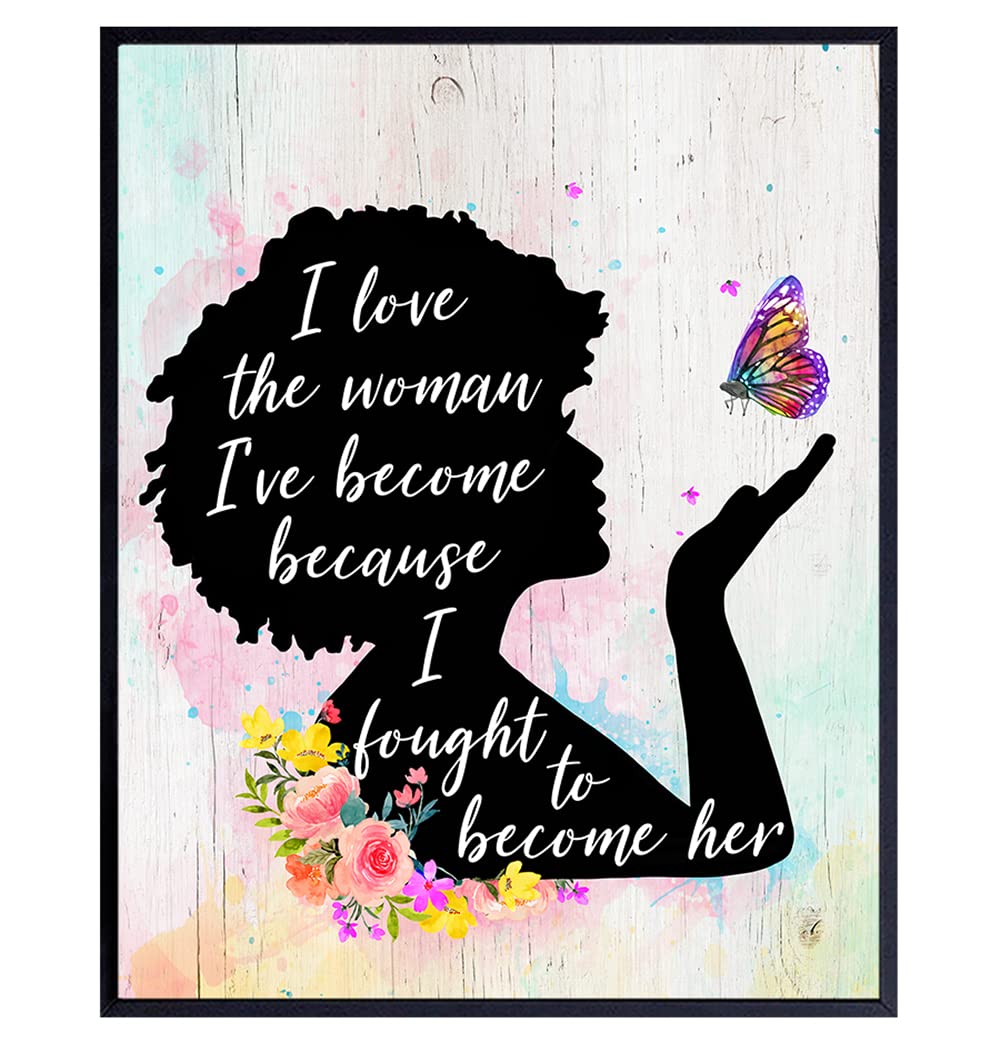 Motivational poster 8x10 - Black Girl Magic Wall Art - Black Wall Art - African Americans women Print - Afro Decor - Inspirational Positive Quotes