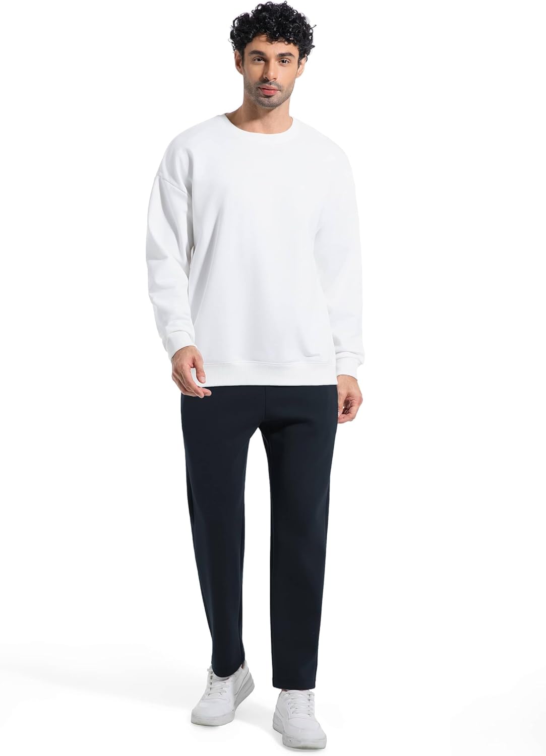 Men's Heavyweight Sweatpants 28-29" Inseam Short Length, Cotton Stretch Casual Lounge Pants for Fall Winter - Image 7