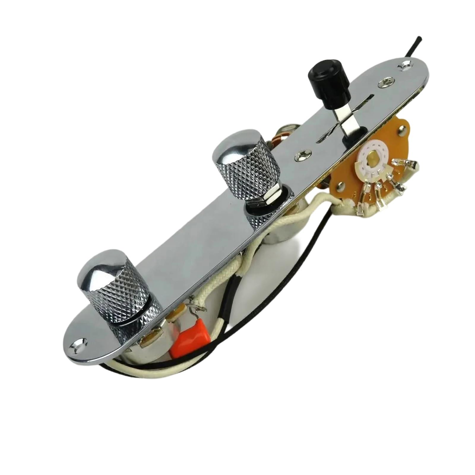 Profesjonalny Uprząż Gitarowy 250K Potencjometr Z Wałem Miedzianym Przetwornik Gitarowy Kable W Wiązce Akcesoria Do Instrumentów Muzycznych(Silver)