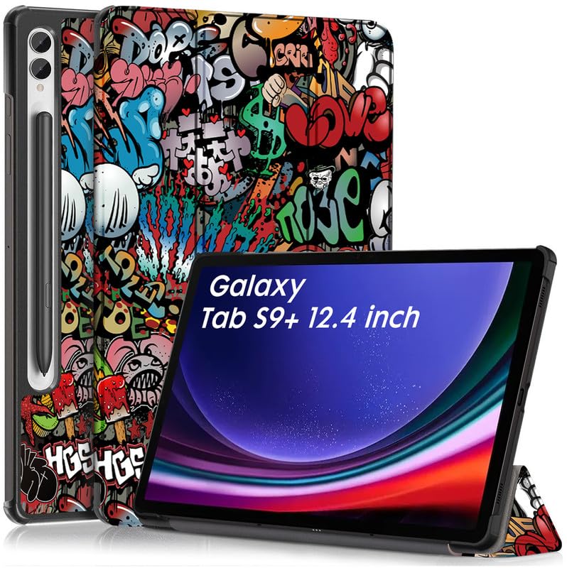 Robustrion Cover for Samsung Tab S9 Plus Cover Case 12.4 inch Flip Stand Back Case Cover for Samsung Galaxy Tab S9 Plus/Tab S9+ Cover Tablet 12.4" with [Auto Sleep/Wake] - Hippy (B0CD1YP6KX) Amazon Price History, Amazon Price Tracker