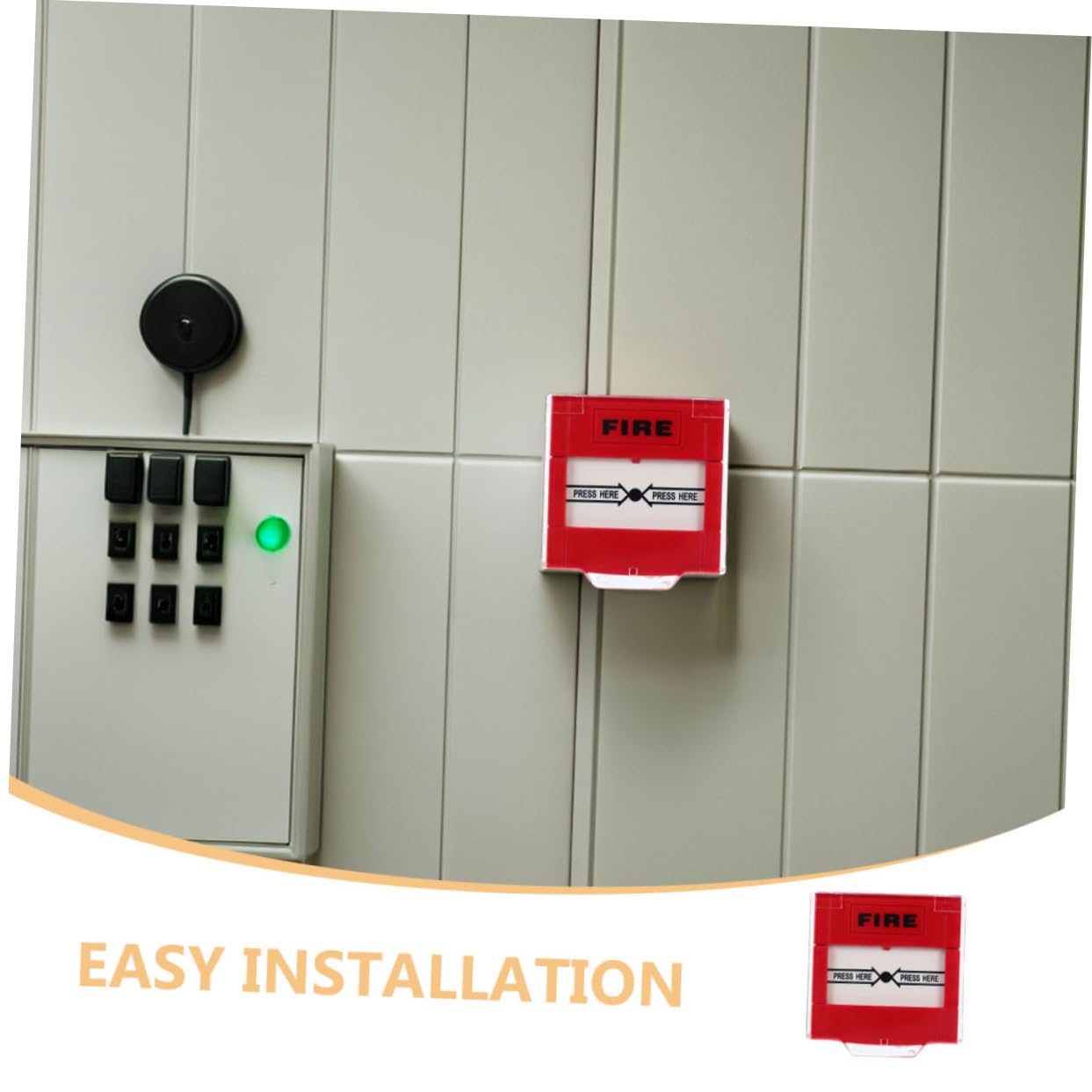 Homoyoyo 2 Botones de Alarma Manual contra Incendios de Plástico Rojo Fácil Instalación y Reinicio para Oficina y Hotel, Sistema Compatible y Uso en Emergencia