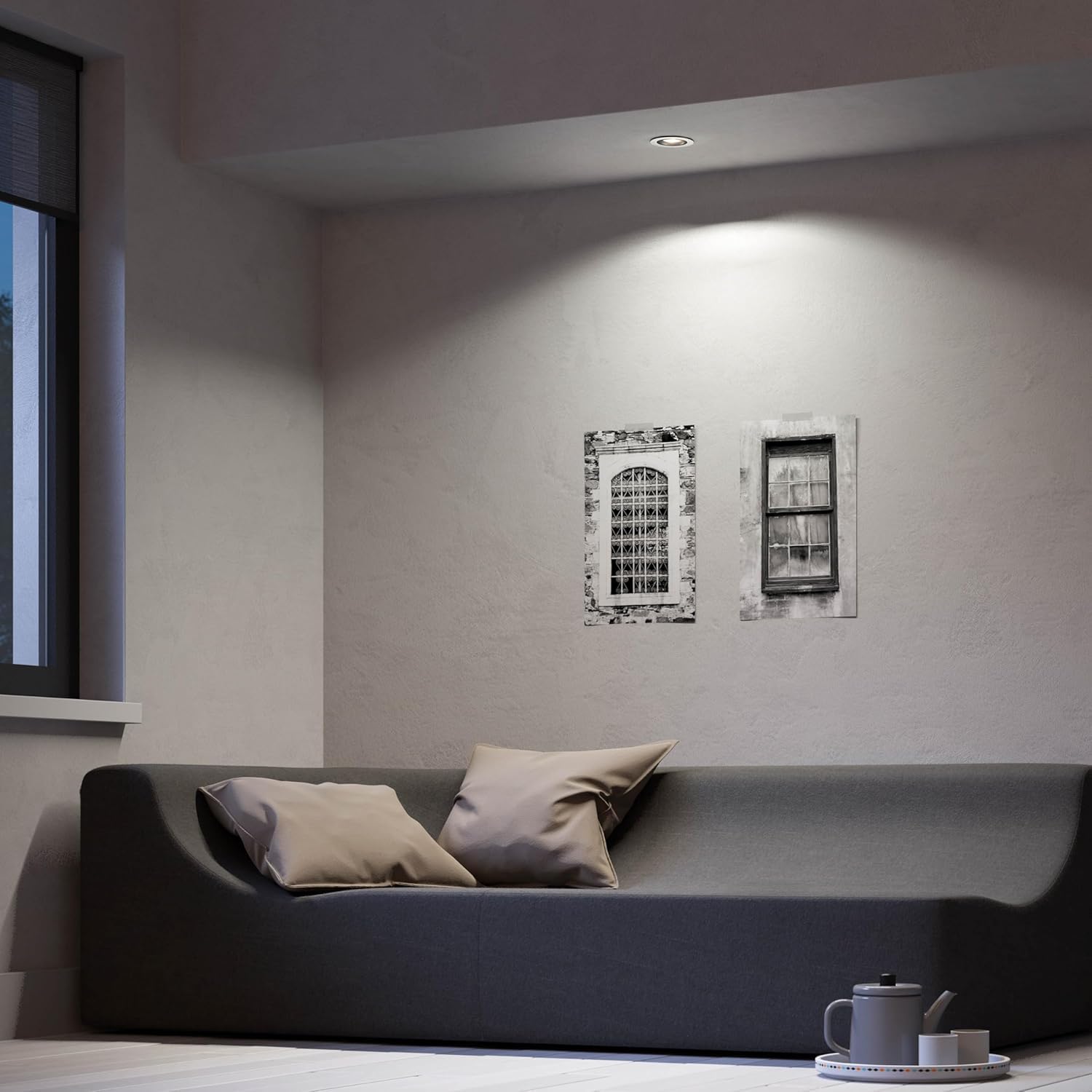 Philips Hue Milliskin White Ambiance, 3 spots encastrés connectés blanc (400 lm / 70 mm), lumière blanche chaude à froide, contrôlable via application, compatible Amazon Alexa, nouvelle génération
