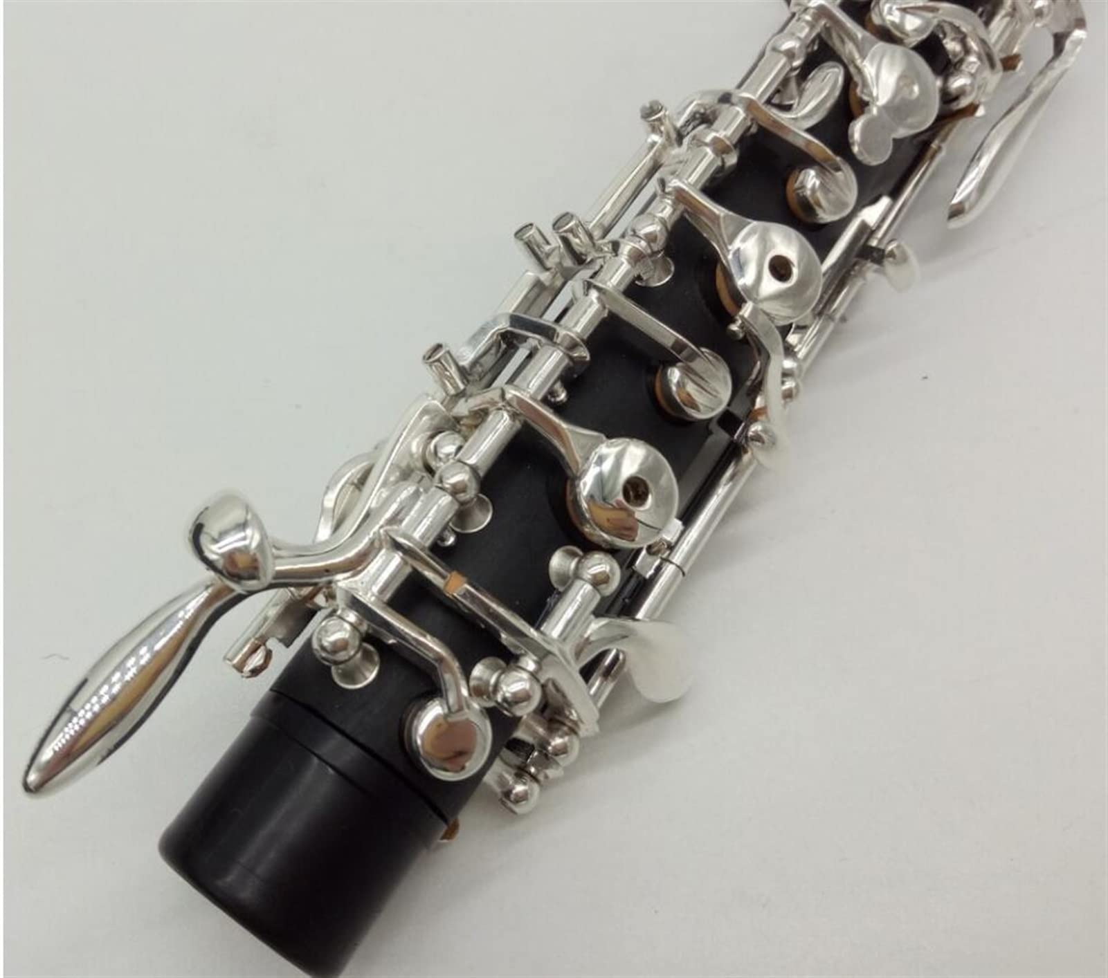 ZUZU Profesional Ebony C Key Oboe Cupronickel Plateado Instrumento De Plata con Caja De Cuero Reed Piezas de Oboe (Color : Bakelite)