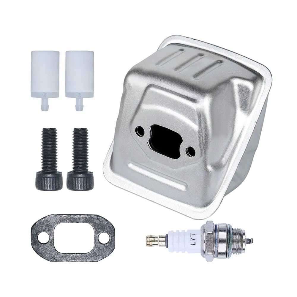 Kit de Filtro de Combustible con Tornillo silenciador Compatible con 450 445 445e w bujía repuestos de Motosierra de Gasolina OEM 544147702