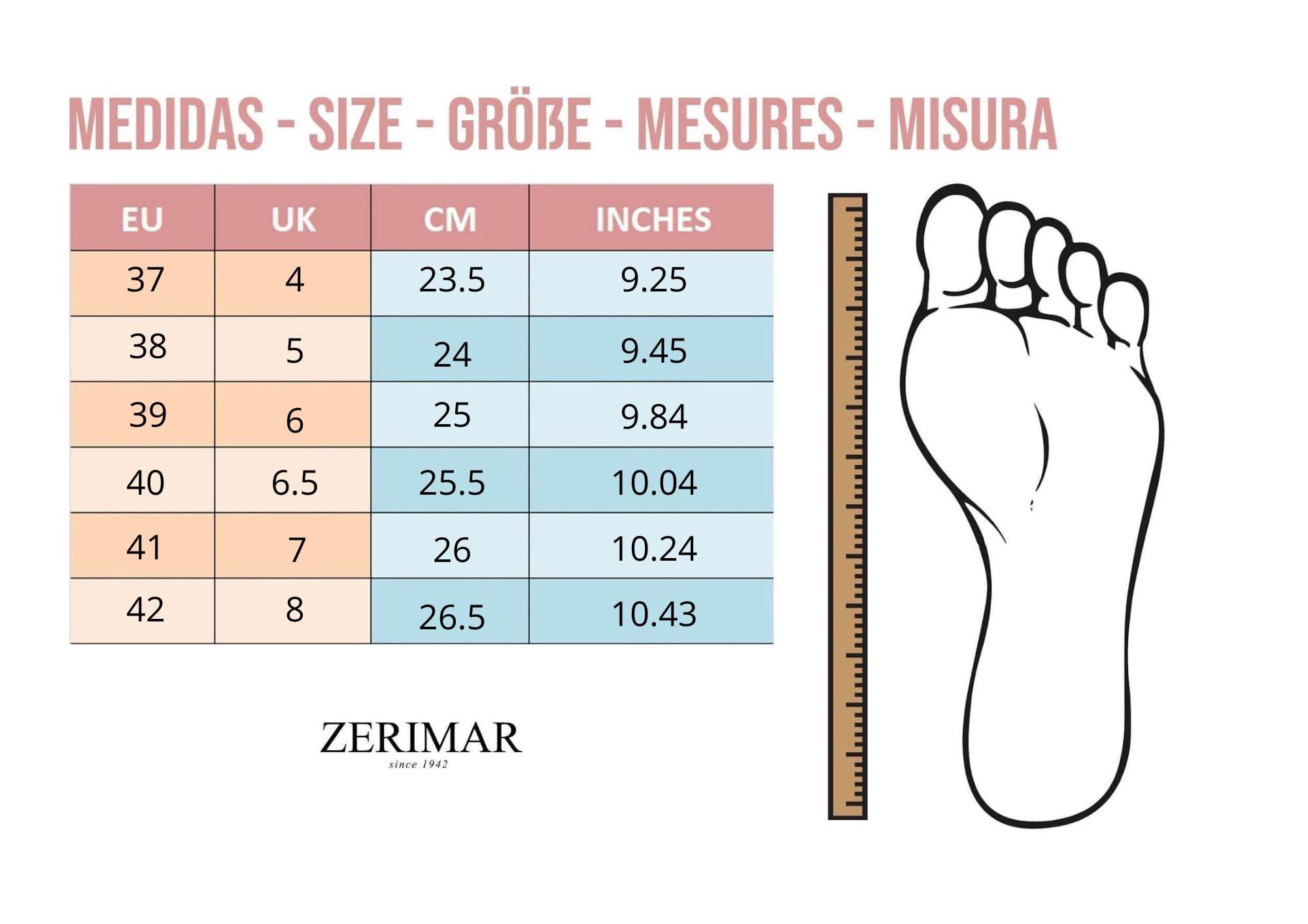 Zerimar Wygodne skórzane baleriny damskie - eleganckie lekkie buty do codziennego użytku biurowego - obcas 3,5 cm
