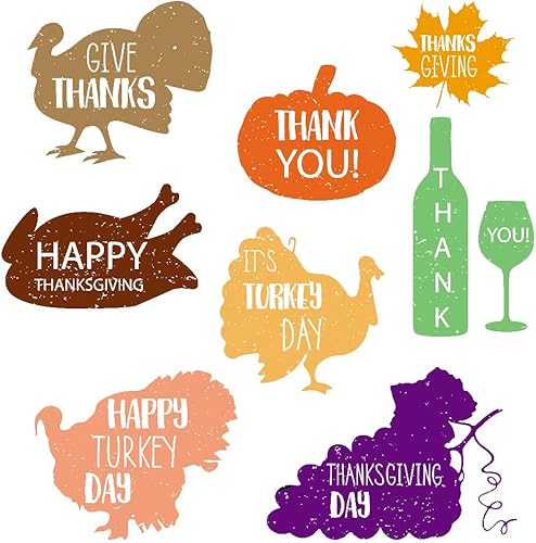 Hying Palabras de bendición de Acción de Gracias, sellos transparentes para hacer tarjetas, cosecha de otoño, calabaza, pavo, sellos de goma