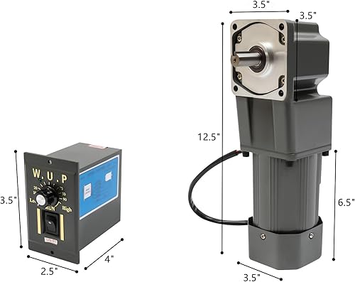 Miniatura 245 de Motor de engranajes eléctrico 120W DC 24V Reductor de engranajes helicoidal Caja de engranajes Motor eléctrico de engranajes RV 50K 35Nm Motor 120W