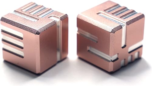 AKO DICE I - Oro rosa - Dados metálicos personalizados versión 1 de AKO Dice Dados de juego D6 de 0630in con concepto de rediseño