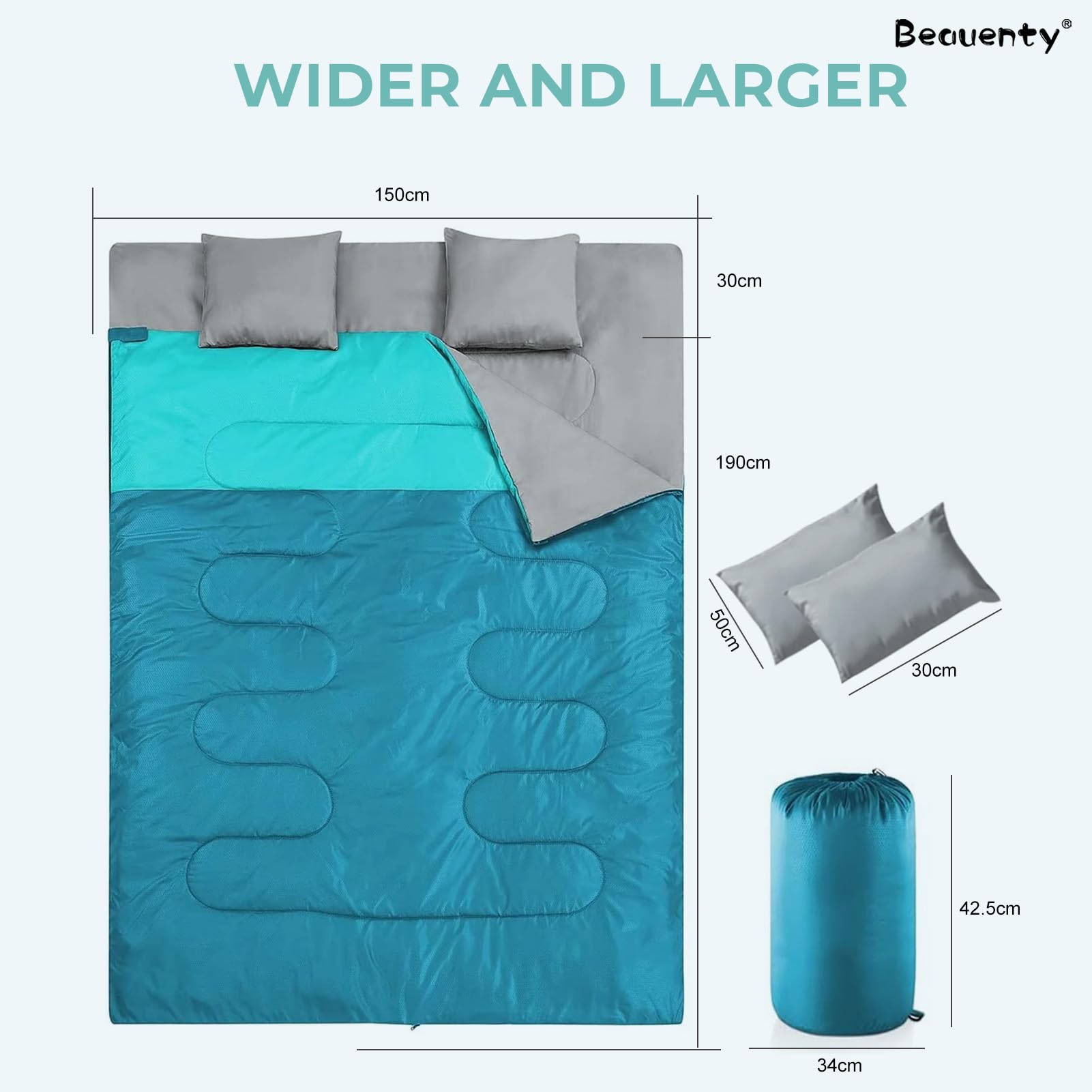 Beauenty 180CM bag length, cap is 30CM long Outdoor Camping Summer Camping Sleeping Bag Lunch 200g Envelope Hooded Sleeping Bag