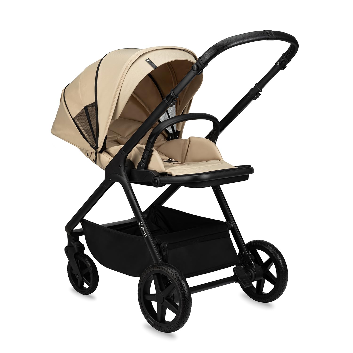 MoMi GISELLE Kombi-Kinderwagen 2 in 1 mit Buggy-Funktion, 5-Punkt-Sicherheitsgurt, ab dem 1. Lebenstag, bis 22 kg Körpergewicht (Buggy), Einkaufskorb, Matratze, Regenschutz und Wickeltasche