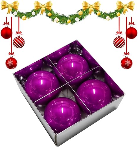 Miniatura 175 de YYCRAFT Adornos de bola de Navidad de 34 quilates de 1.2 pulgadas para árbol de Navidad, decoraciones de Navidad, ganchos inastillables incluidos