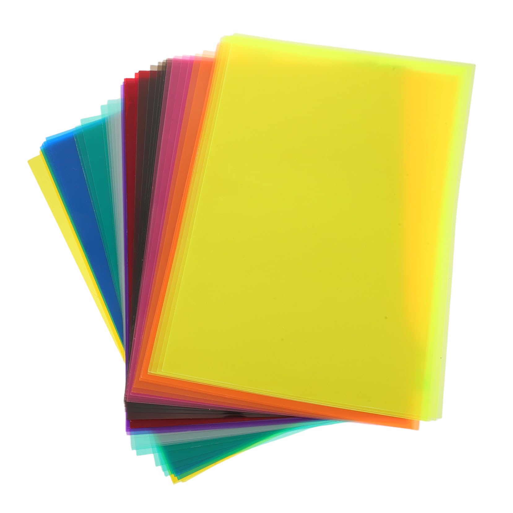 LIFKOME 50 Arkuszy Arkuszy Kolorowego Celofanowego Papieru Przezroczysta Do Rękodzieła Cienka i Elastyczna Do Dekoracji Świetlnych DIY dla Przedszkolaków i Projektów Edukacyjnych