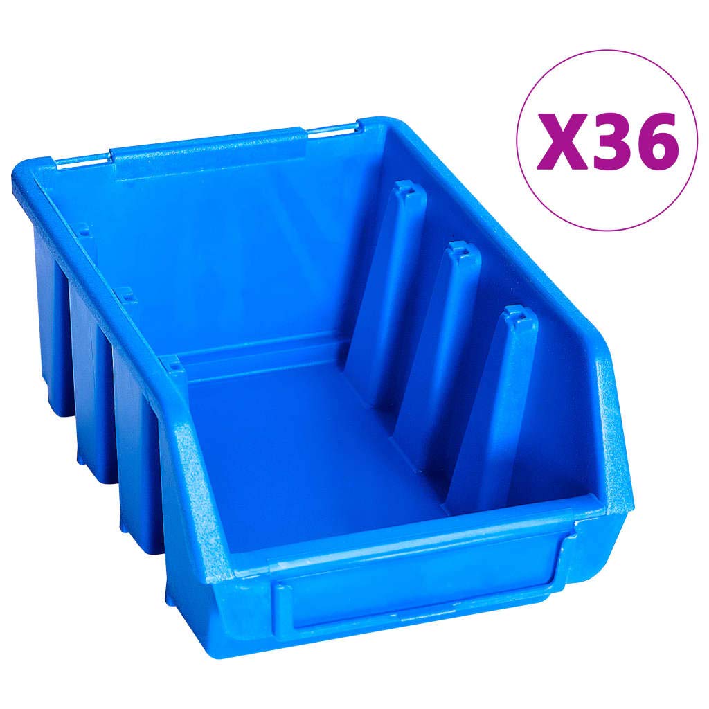 Kit de Cajas de almacenaje 96 Piezas con Paneles de Pared Azul, Bricolaje Accesorios de Bricolaje Organización y Almacenamiento de Herramientas Armarios para Herramientas, Azul, 9.47kg