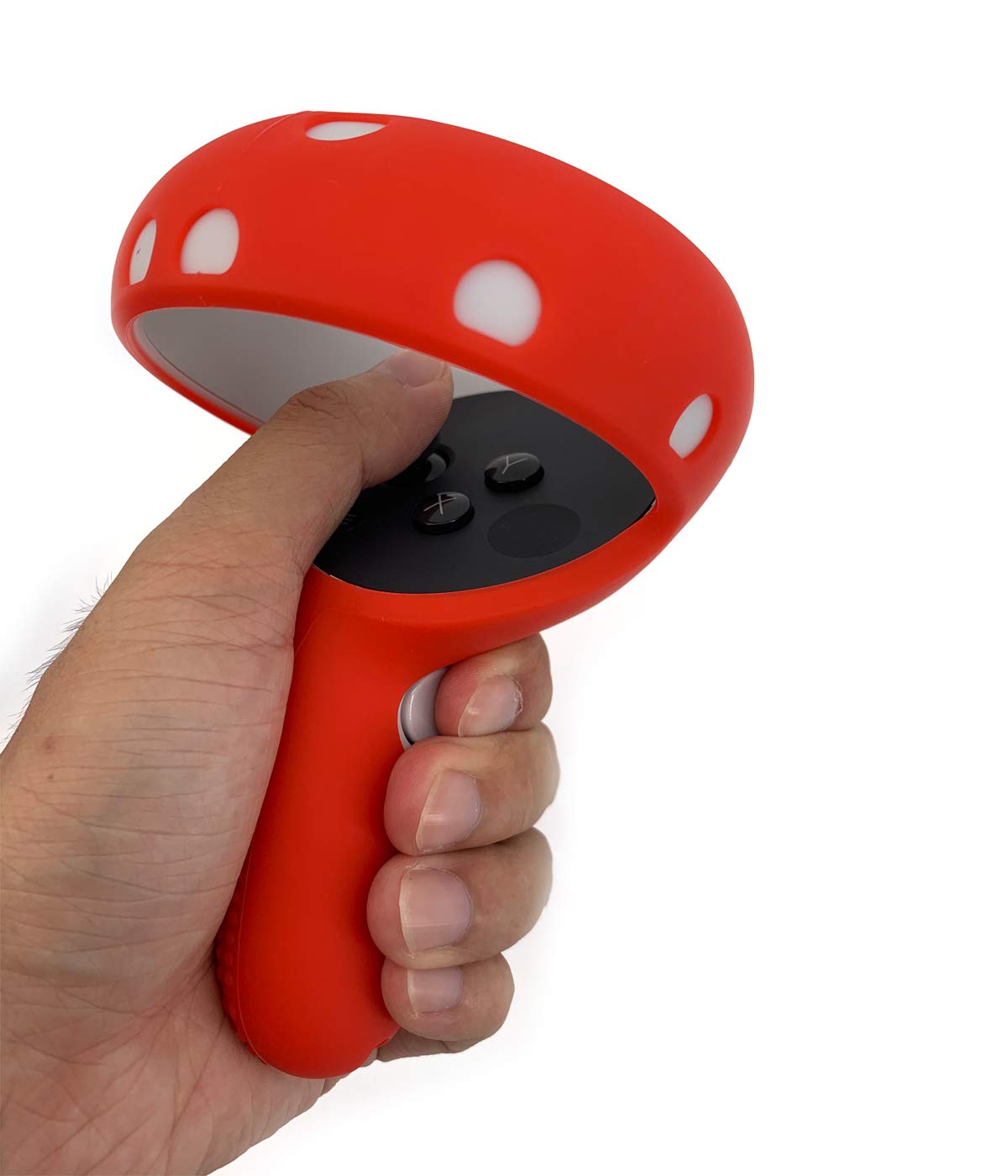 Cubierta de agarre para controlador táctil Oculus Quest 2 Premium Gel Shell Silicona Grip Protecciones Piel (Rojo)