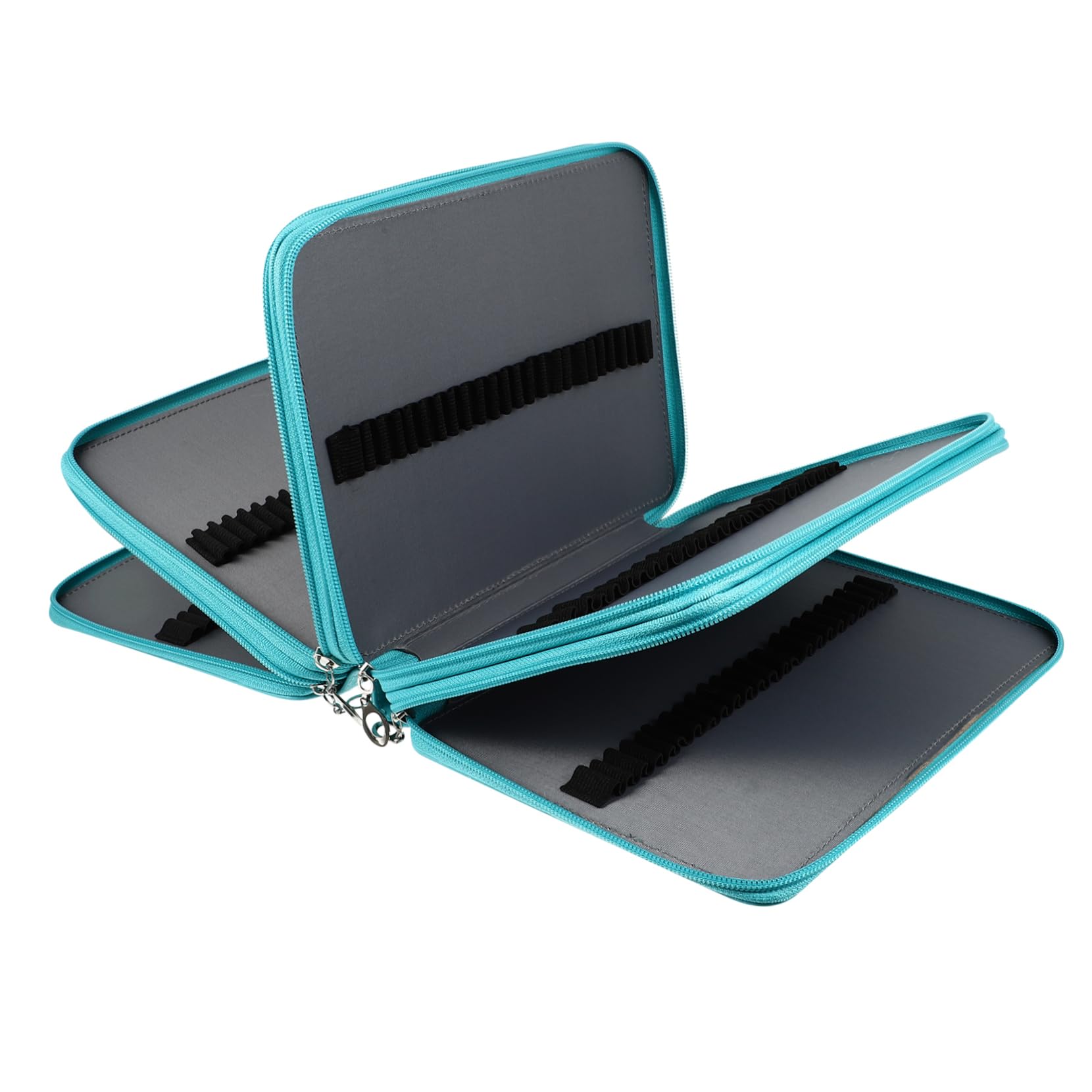 OSALADI Astuccio Portamatite da Disegno Multiuso Blu 184 Fori Pu | Grande Capienza Multitasca, Pieghevole per Matite da Schizzo, per Scrittori Adulti