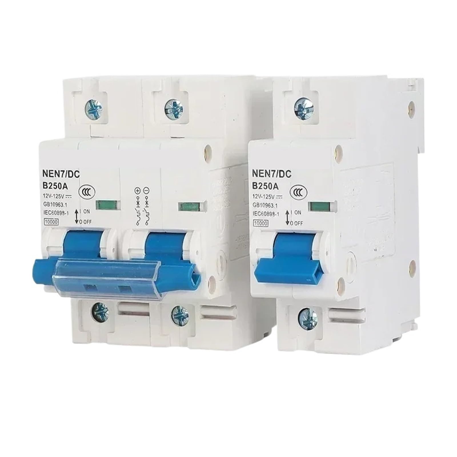 Disjoncteur CC 2P 125A interrupteur differentiel pour batterie solaire 12V 48V