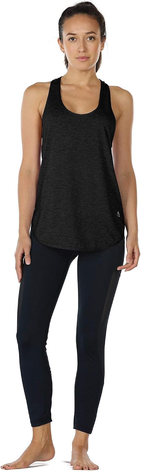 icyzone Workout Tank Tops for Women - Athletic Yoga Tops, Racerback Running Tank Top Loose Fit