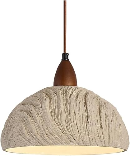 Creativo redondo microcemento colgante luces retro industrial colgante luz madera hormigón lamparas araña, iluminación decorativa
