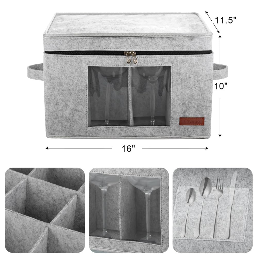 2er-Pack Weinglas-Aufbewahrungsboxen mit Trennwänden, Aufbewahrungsbehälter für Stielgläser zum Verpacken und Umziehen, Behälterbox für 12 C