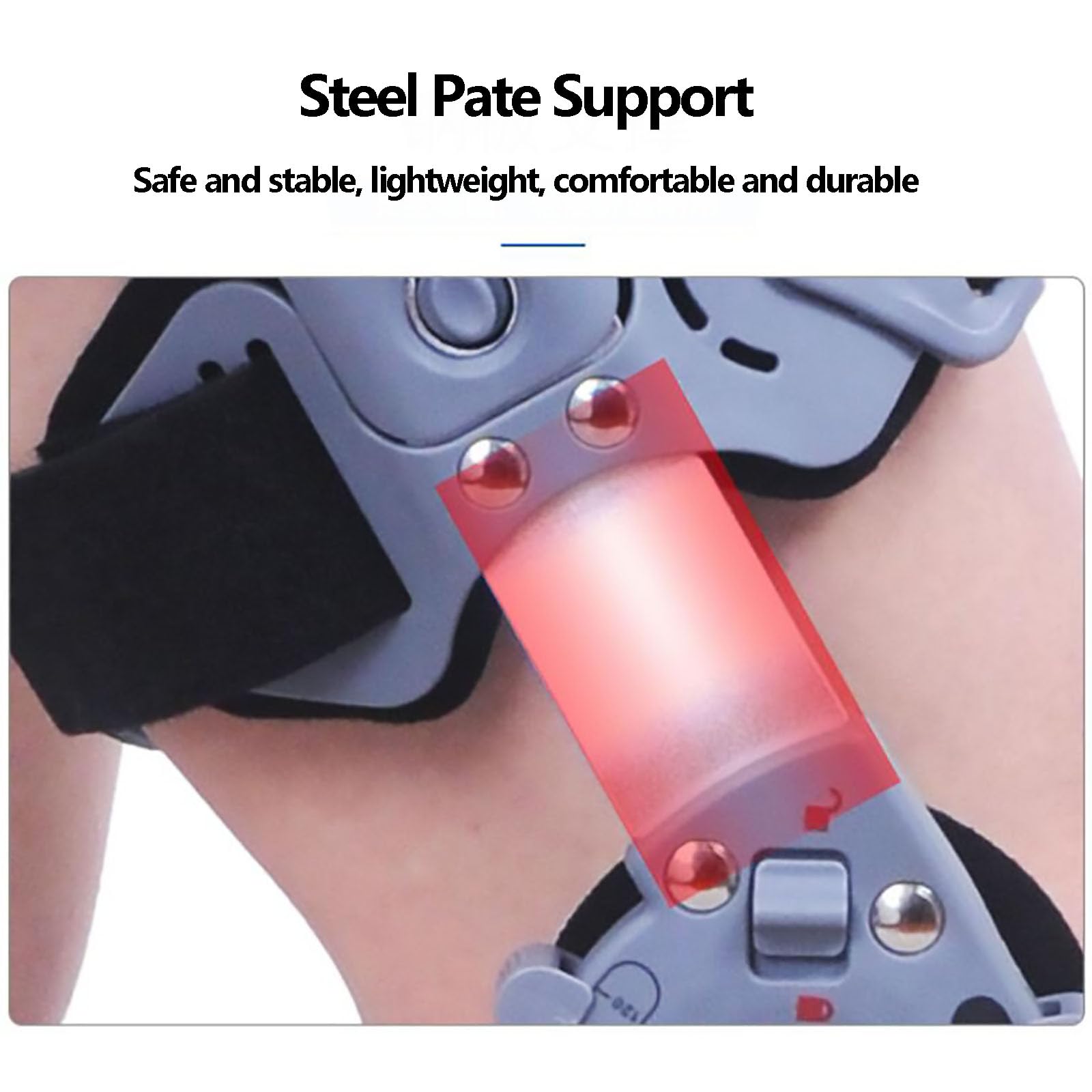 HAILM Inmovilizador de Rodilla, Rodillera con Bisagras, Revestimiento Transpirable y Aleación Aluminio, para Estabilización Recuperación, Lesiones ACL, MCL y PCL