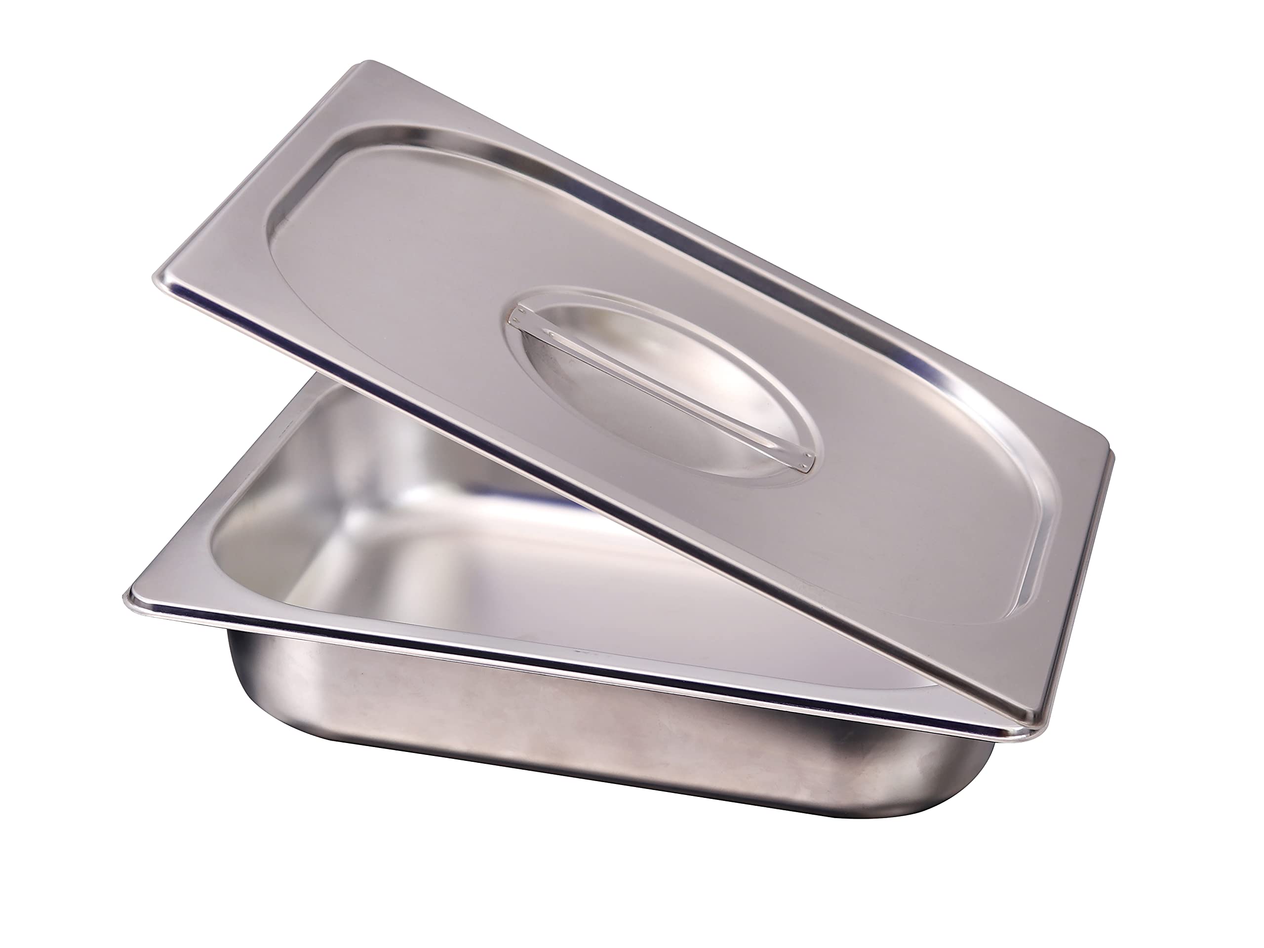 Malabar Trading Company Stainless Steel Gn Pan 1/2 65mm Depth (2.5"), Gastronorm Pan with Lid (1/2 65 mm)