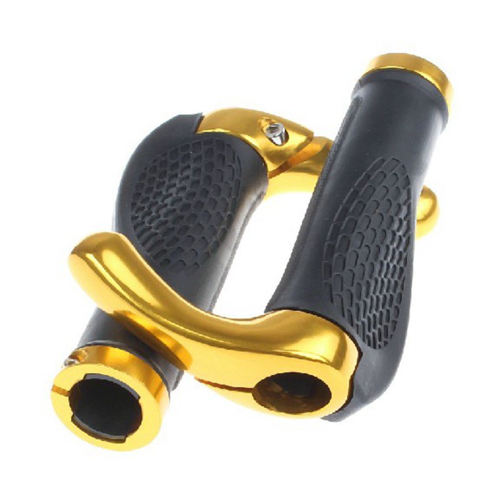Manopole Manubrio Bici Doppio Blocco - 1 Paio, Multicolore, Per BMX MTB Ebike