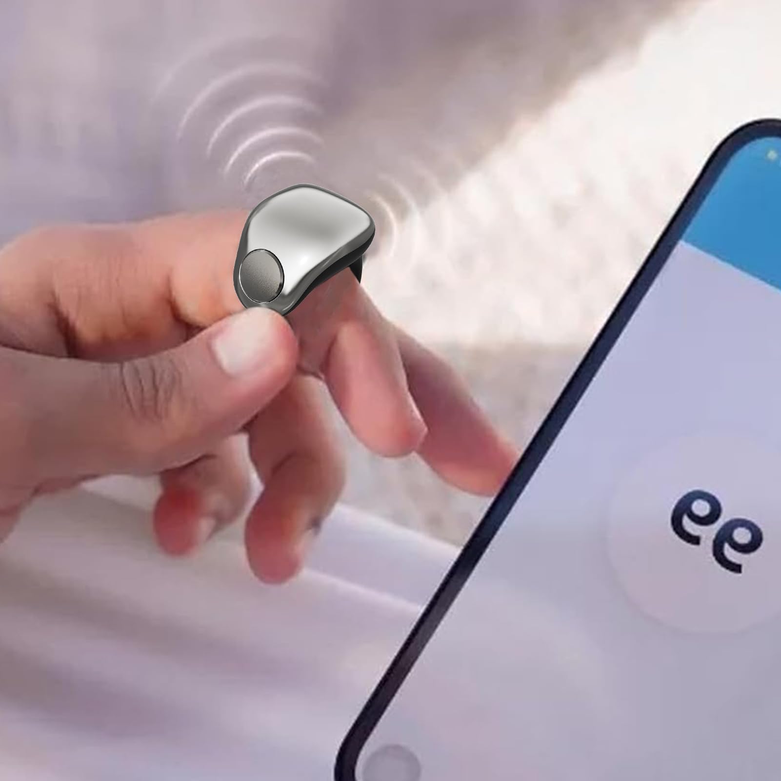 Generico Anillos Smart Men - Anillo de Oración Inalámbrico Digital, Banda Recargable a, Dispositivo de Impermeable, Accesorio de Estilo Moderno | contrapeso Portátil Mujeres con Condado