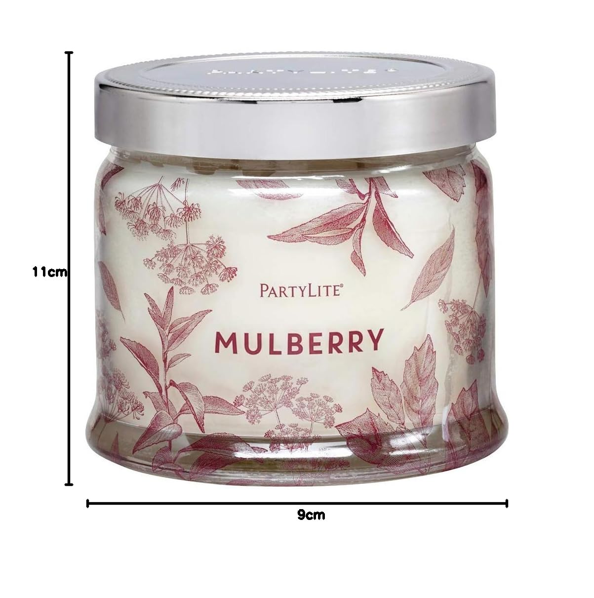 PARTYLITE PartyLite Maulbeer-Duftglaskerze mit dreifachem Docht