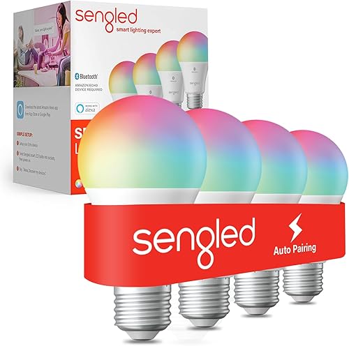 Sengled Bombillas inteligentes bombilla de malla Bluetooth que cambia de color bombillas inteligentes que funcionan solo con Alexa bombilla LED