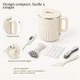 ADOGO Fondoir à Cire Électrique 1L 600W, Kit Fabrication de Bougies avec Thermomètre et 100 Mèches, Contrôle Précis de la Température, Pot à Cire pour Bougies DIY - 8