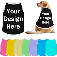 Personalized Pet Shirt for Dogs Custom Photo Text Name Logo Lightweight Summer Clothes for Medium Large Dogs
