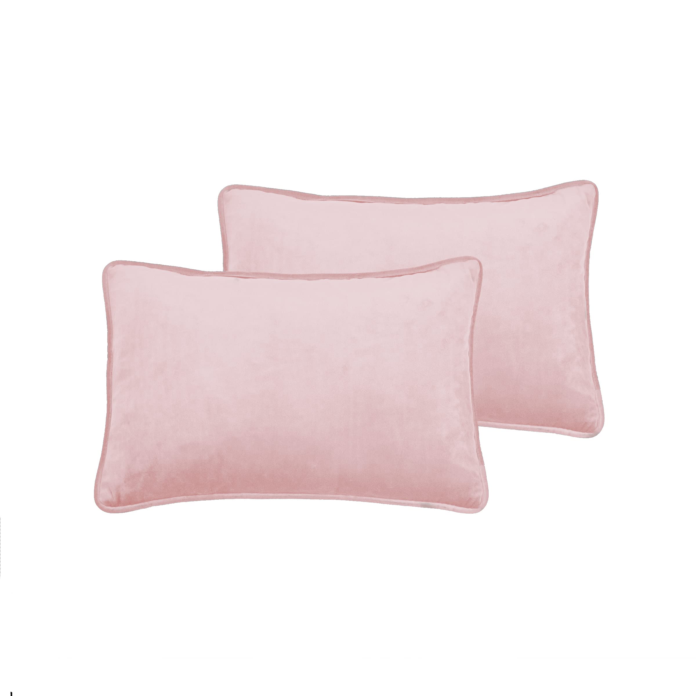 Sherry Kline Elite Velvet Corded Edge Pillows, 13"X20", Violet Ice 2 Count