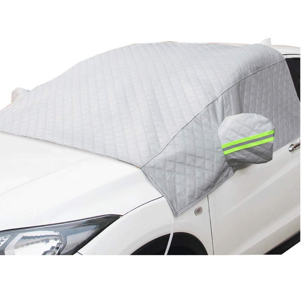 Car Windscreen Cover, Magnetic Windscreen Frost Protector, Windshield Snow Cover Ice with Two Mirror Covers, Car Cover for Winter Snow Ice Sunshade (SUV VANS Truck Size 200 * 140cm)