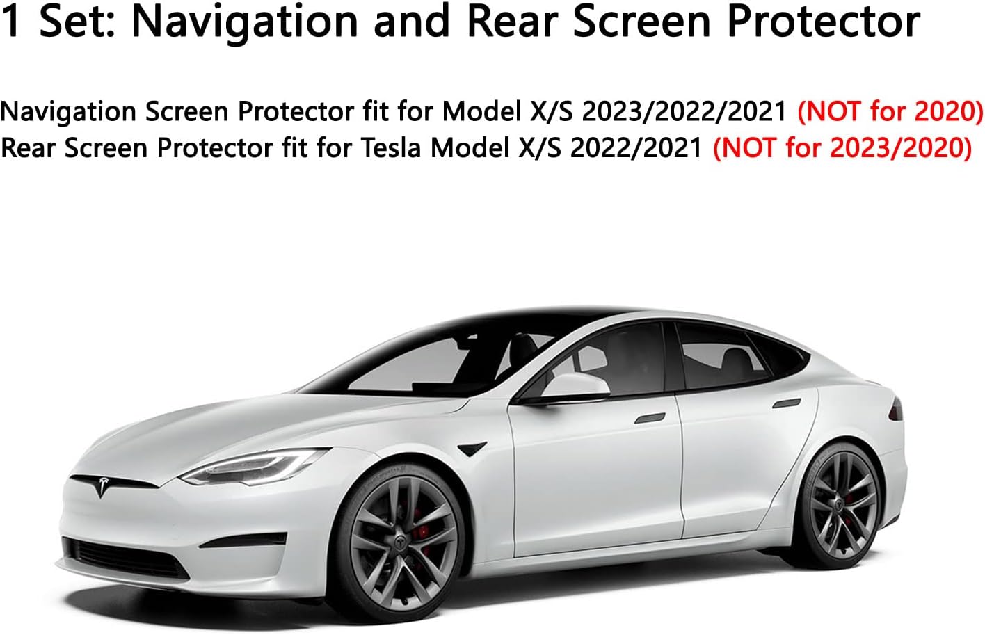 hatufu tempered glass screen protector for tesla model s model x plaid long range 2022 2021 navigation and rear display screen 9h hardness high cl