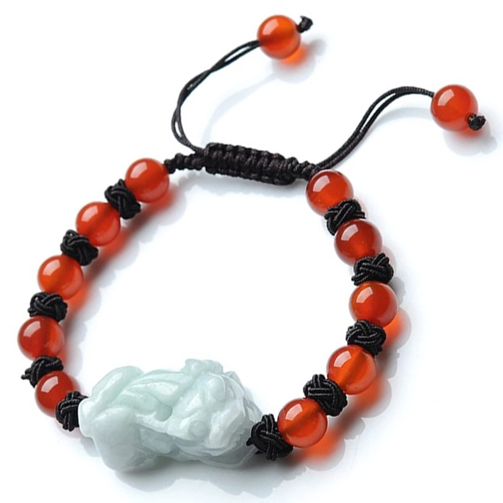 Bracciale con perline di giada, Bracciale con perline, Bracciale Feng Shui Bracciale Pixiu Pi Yao Bracciale in giada naturale for donna Uomo Bracciale portafortuna Bracciale cinese con pietre preziose