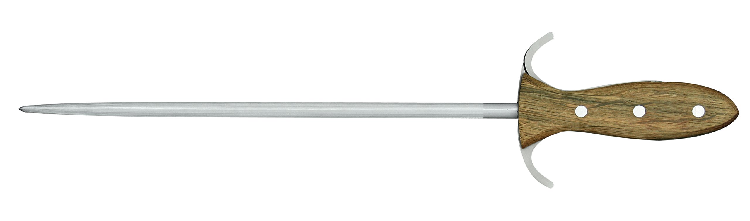 GÜDE Solingen - Ostrzałka do noży, kuta, 32 cm, drewno dębowe, ALPHA-BIRN - podwójny trzpień, Ręcznie robiony w Niemczech