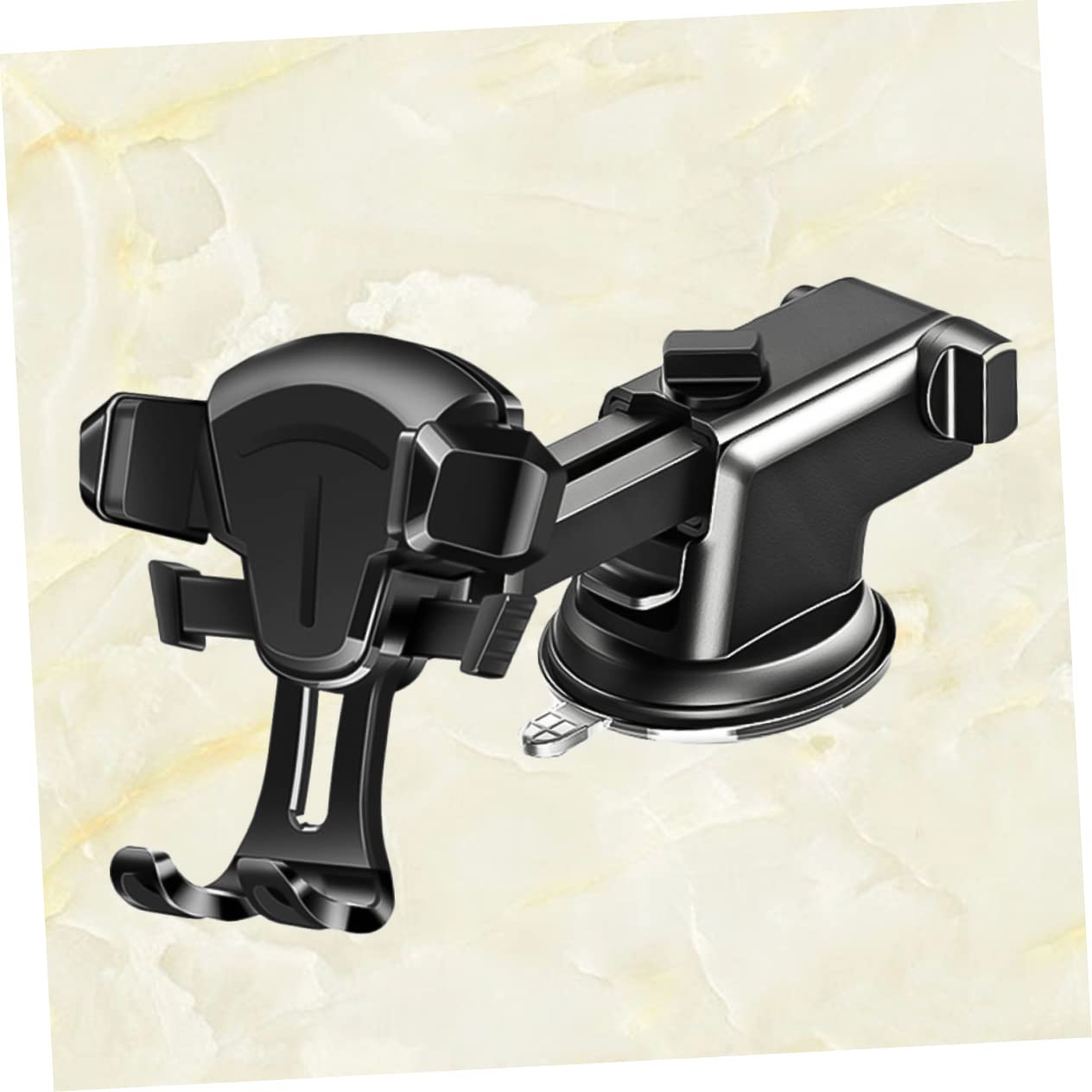 GLEAVI 2piezas Soporte para Teléfono De Coche Soporte Multifuncional Ventosa Fuerte y Rotación De Grados Compatible Móviles Diseño Compacto y Duradero Color Negro