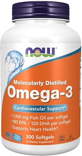 Now Foods 200 cápsulas de gel de aceite de pescado omega-3