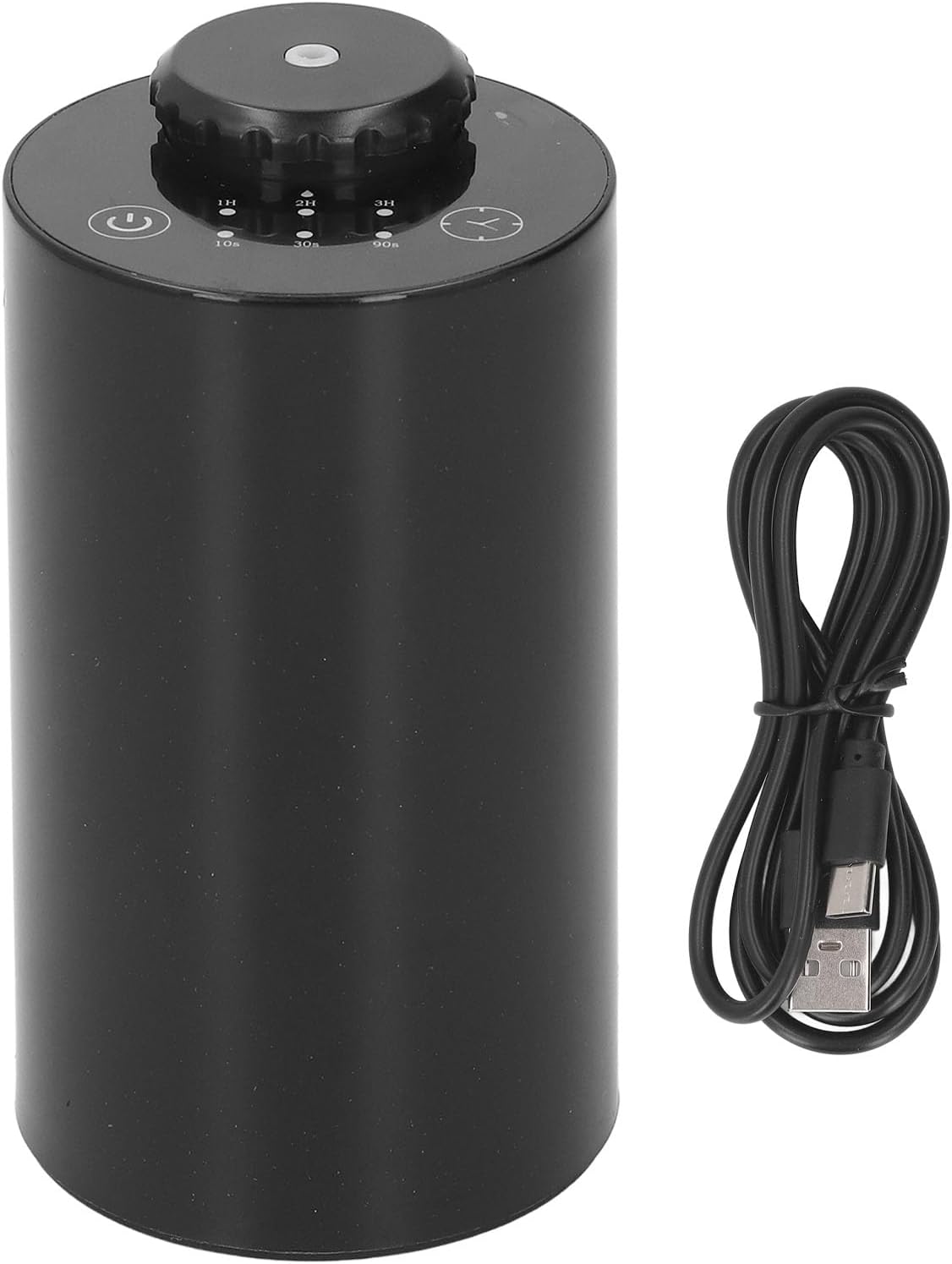 Waterless Scent Diffuser, Automatic Quiet Essential Oil Diffuser with Timer Scent Air Machine for Bedroom Living Room Office (Black)