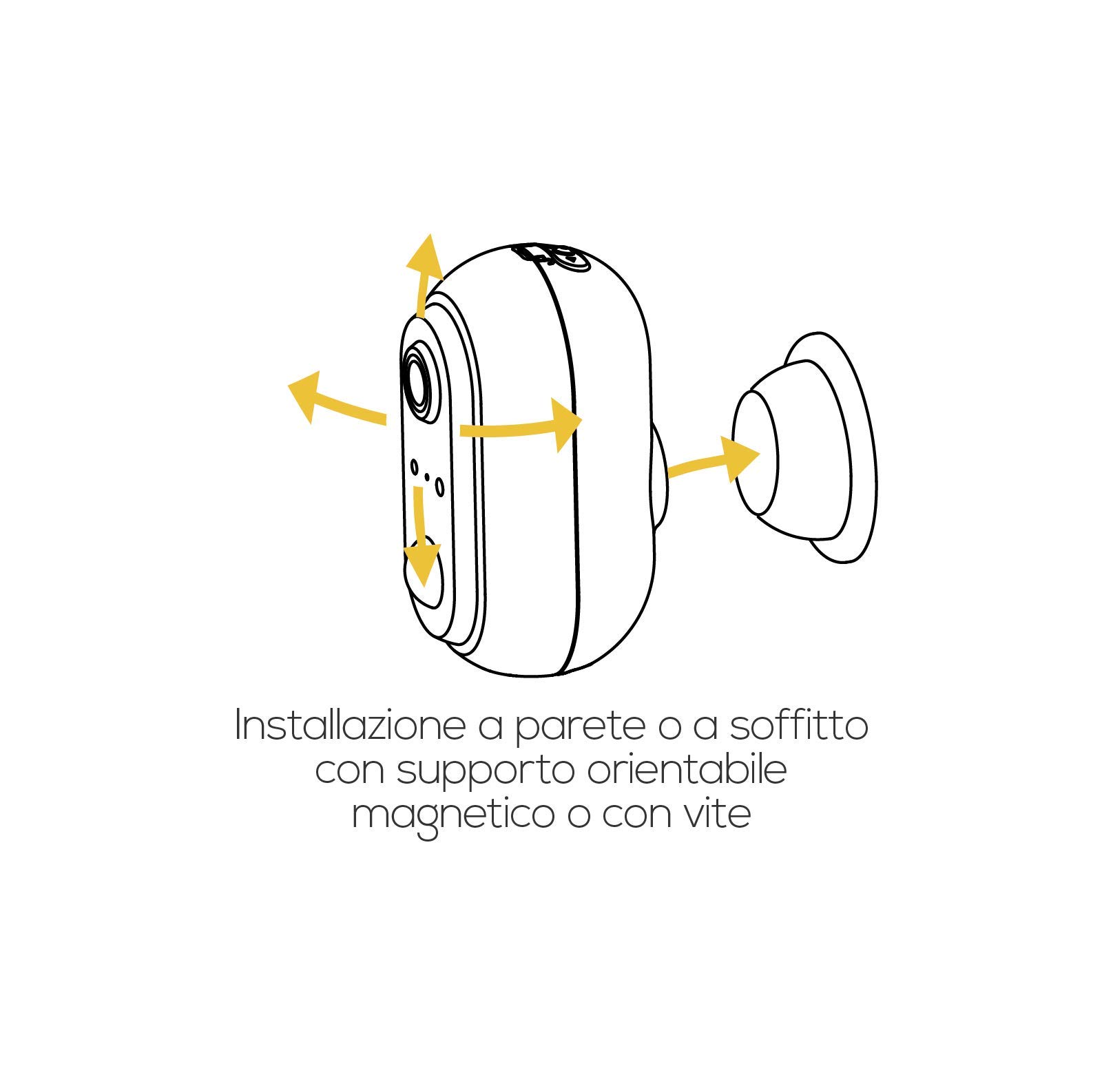 Beghelli - Telecamera Wifi Esterno FullHD, Batteria Ricaricabile, Videocamera Sorveglianza con Sensore Movimento, Visione Notturna, Ottica Grandangolo 130°, Dom-e, Compatibile con Alexa e Google Home