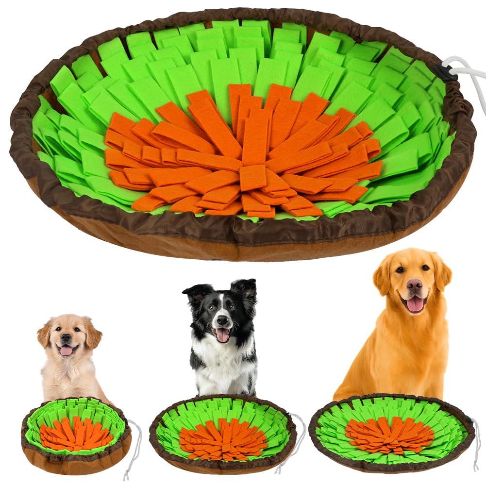 Tappeto Olfattivo Cane, 48 cm Tappetino antiscivolo per animali domestici con coulisse per appenderlo,tappetino per sniffare cibo,per l'allenamento Olfattivo lo Slow Food Sollievo Dallo Stress