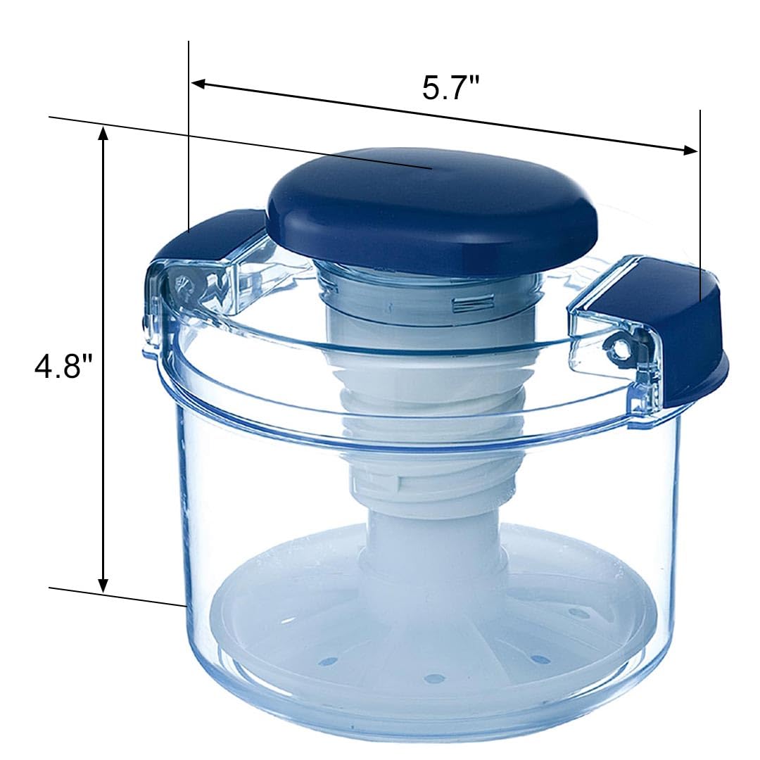 Tsukemono - Pressa per sottaceti istantanei, contenitore rotondo realizzato in Giappone, senza BPA, 0,8 l, colore: blu