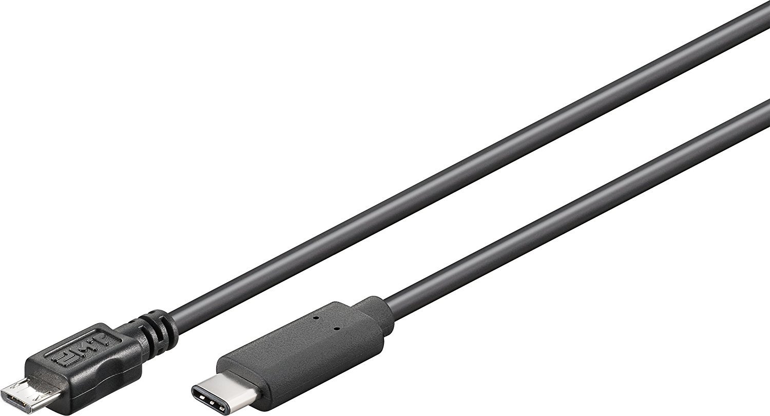Goobay 67992 Câble USB 2.0 USB-​C Vers Micro-​B 2.0, Noir, 0.6m Longueur